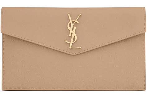 ysl uptown dark beige|UPTOWN pouch in grain de poudre leather .